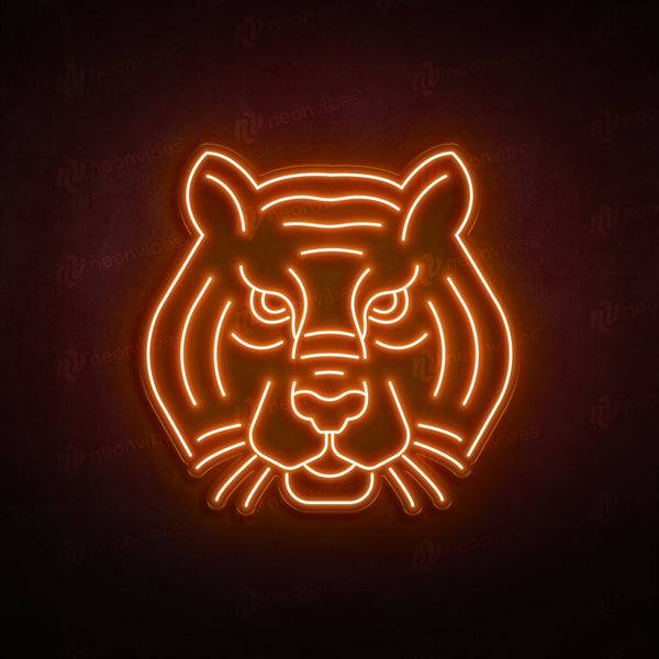 Tiger Face neon sign - Neon Vibes® neon signs