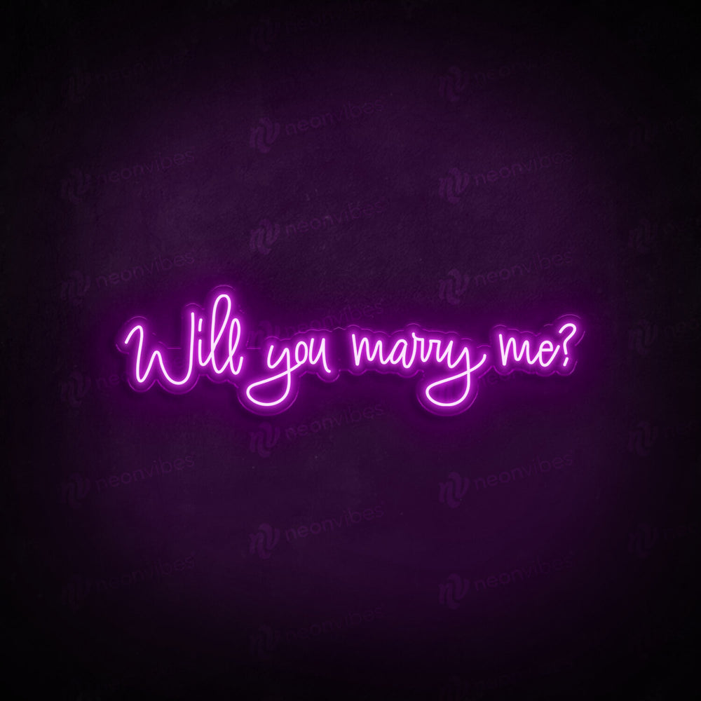 Will you marry me? neon sign