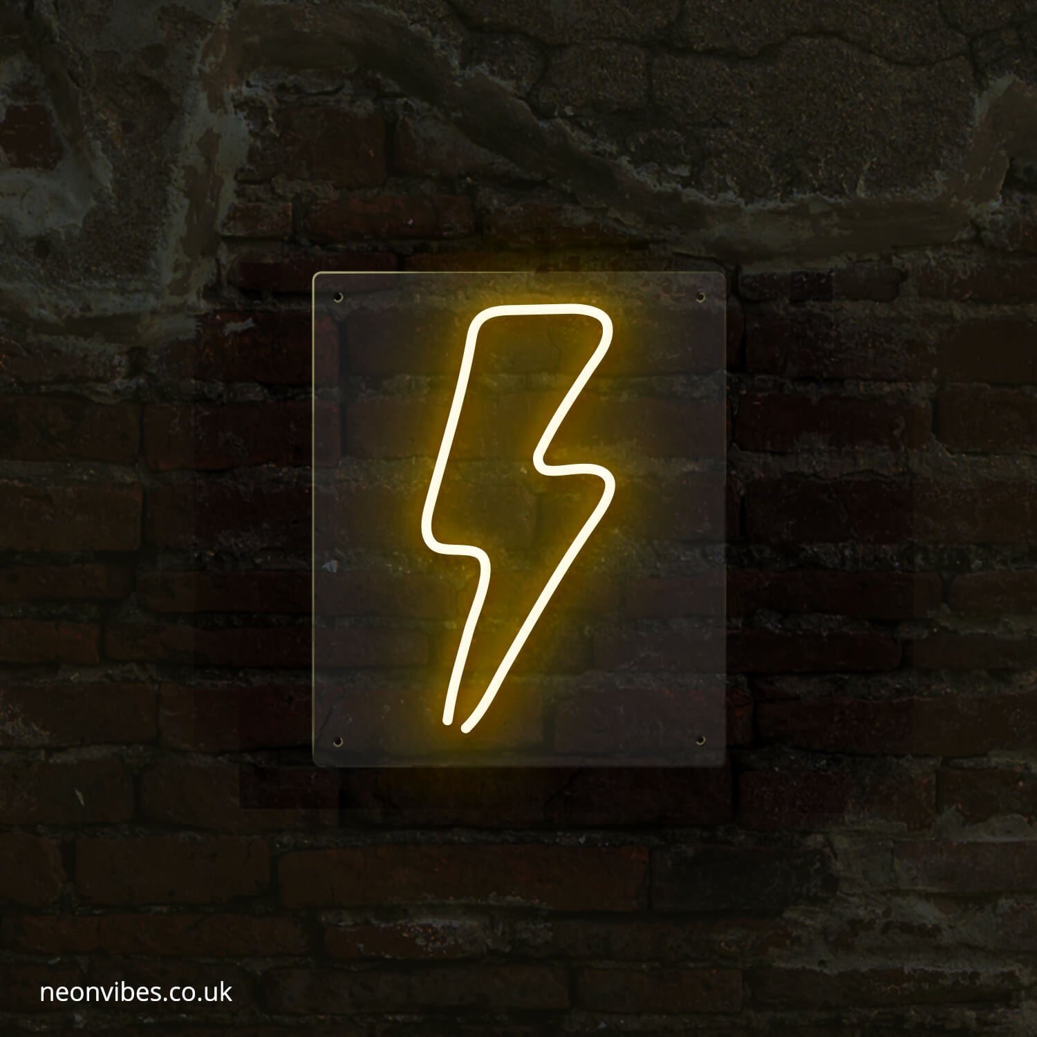 Lightning bolt neon sign